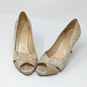 Kate Spade Billie Peep Toe Heels Snake Print Size 7